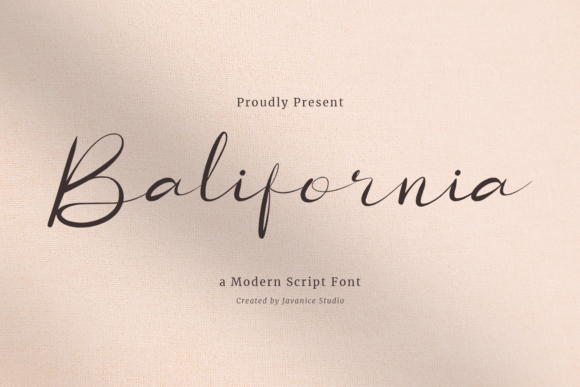 Balifornia: The Modern Script Font That Elevates Your Brand