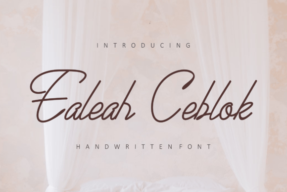 Ealeah Ceblok: A Refined Script Font for Editorial Design