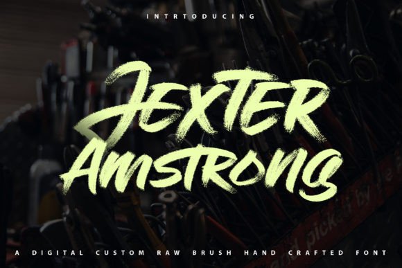 Jexters Amstrong: A Raw-Brush Typeface for Bold Web Design