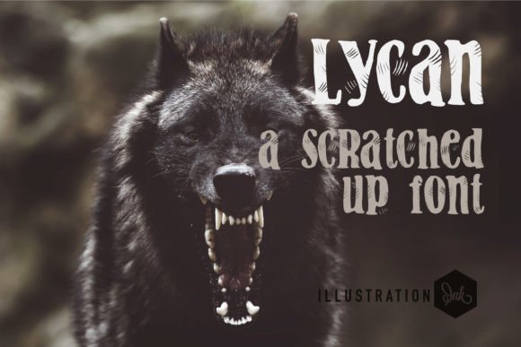 Lycan: A Scratched Display Font for Bold Editorial Design