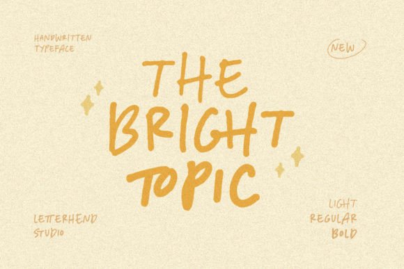 The Bright Topic: A Handwritten Font for Editorial Design